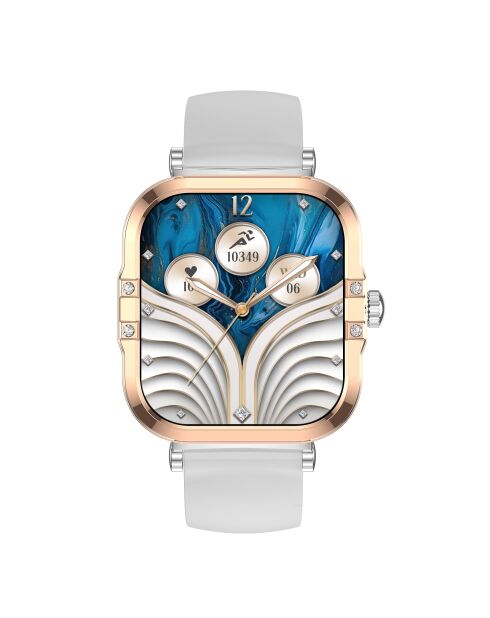 Montre connectée AMOLED- Edition Véga (avec bracelet silicone) Blanche