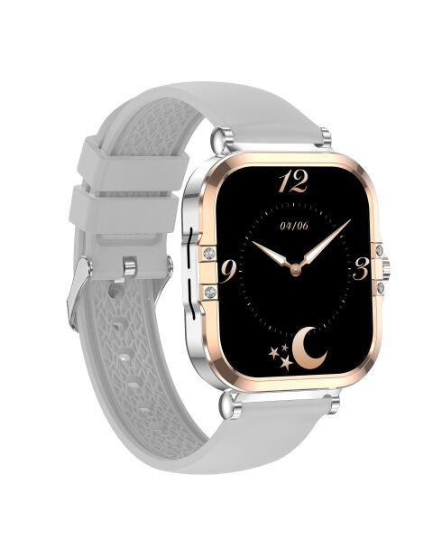 Montre connectée AMOLED- Edition Véga (avec bracelet silicone) Blanche