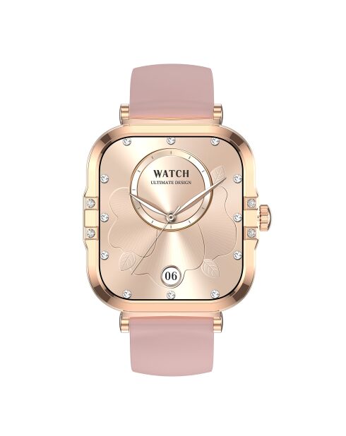 Montre connectée AMOLED Edition Véga bracelet silicone rose