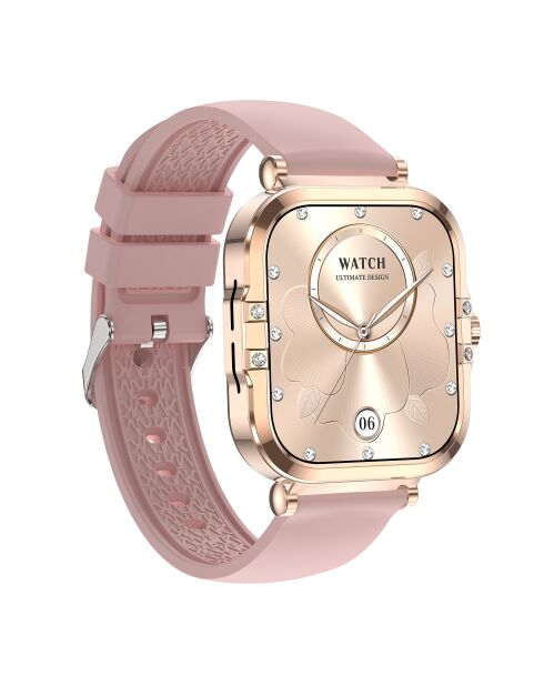 Montre connectée AMOLED Edition Véga bracelet silicone rose