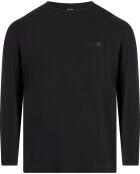 T-shirt girocollo a manica lunga nera