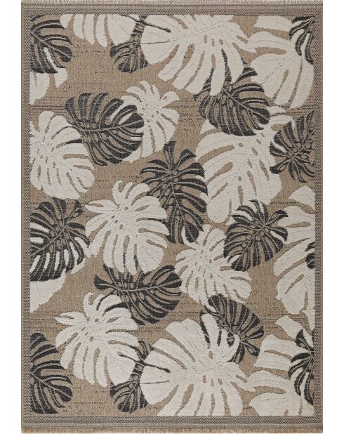 Tapis aspect jute TULUM 9062 beige/noir