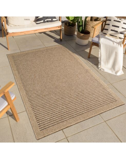 Housse de coussin aspect Jute Nature 8751 marron