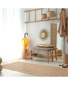 Housse de coussin aspect Jute Nature 8751 marron