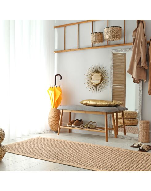 Housse de coussin aspect Jute Nature 8751 marron