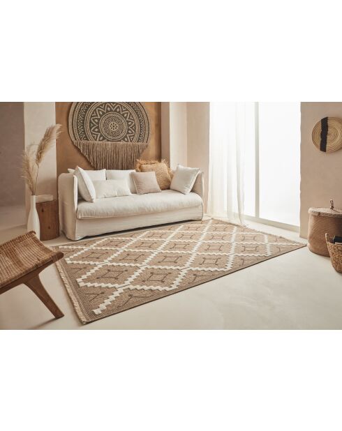 Tapis aspect jute TULUM 9041 marron