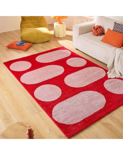 Tapis GROOVY 381 rouge/rose
