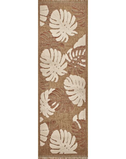 Tapis aspect jute TULUM 9062 terra