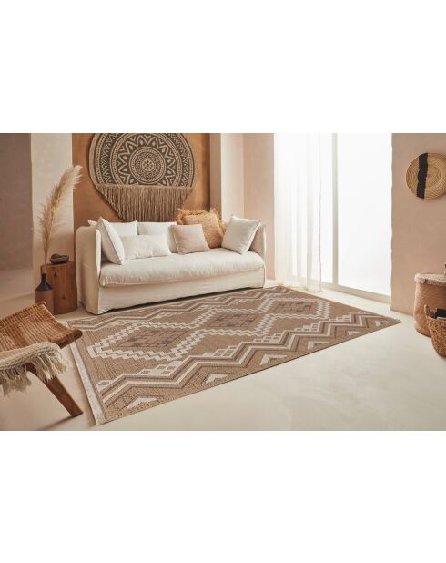 Tapis aspect jute TULUM 9054 marron
