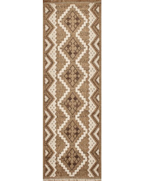Tapis aspect jute TULUM 9054 marron