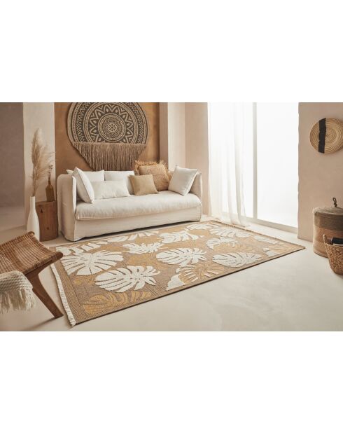 Alfombra con aspecto de yute TULUM 9062 beige/amarillo