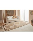 Tapis aspect jute TULUM 9054 beige/jaune