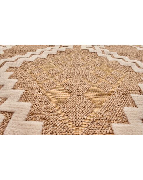 Tapis aspect jute TULUM 9054 beige/jaune
