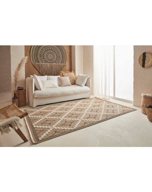 Alfombra con aspecto de yute TULUM 9041 beige/negro