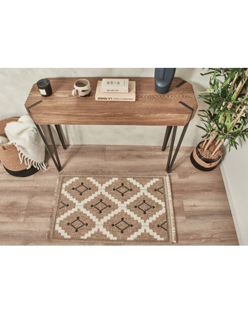 Alfombra con aspecto de yute TULUM 9041 beige/negro