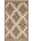 Tappeto effetto juta TULUM 9041 beige/nero