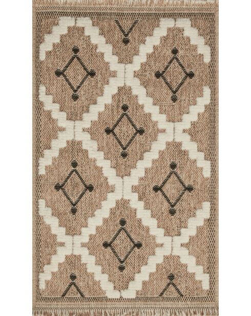 Alfombra con aspecto de yute TULUM 9041 beige/negro