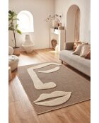 Tapis Palma 9493 marron/blanc