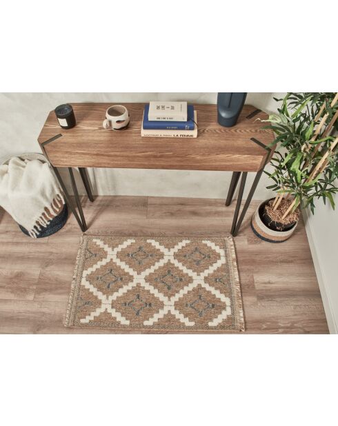 Alfombra con aspecto de yute TULUM 9041 beige/azul