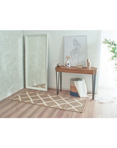 Alfombra con aspecto de yute TULUM 9041 beige/azul