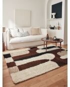 Tapis shaggy Palerme 1063 marron
