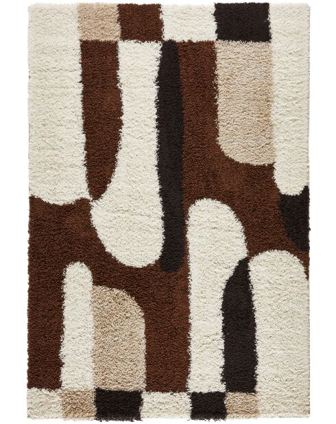 Tapis shaggy Palerme 1063 marron