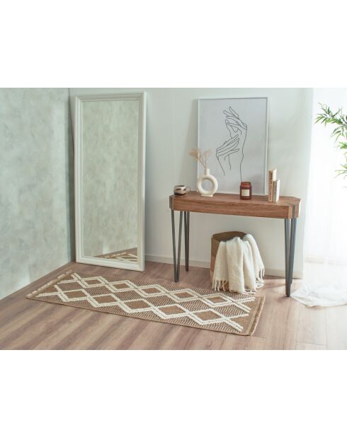 Tapis aspect jute TULUM 9048 marron