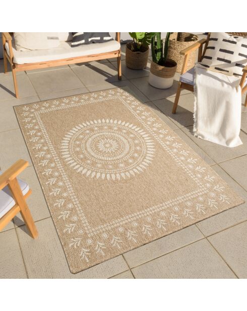 Fodera per cuscino Nature 8874, bianco/beige, effetto juta