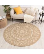 Fodera per cuscino Nature 8874, bianco/beige, effetto juta
