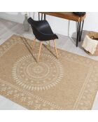 Fodera per cuscino Nature 8874, bianco/beige, effetto juta