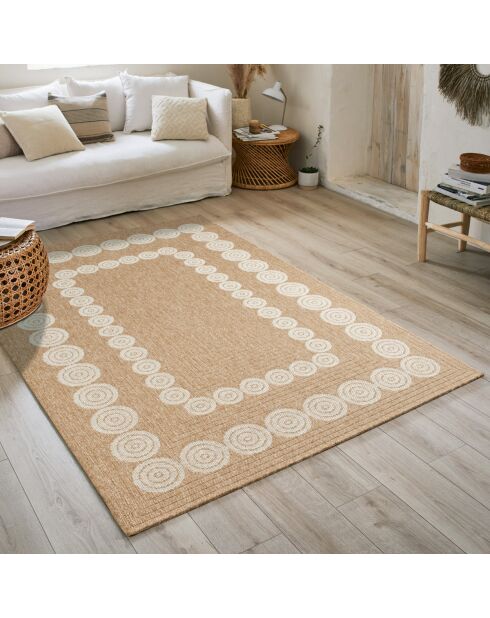 Fodera per cuscino Nature 8868, bianco/beige, effetto juta