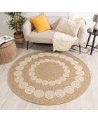 Fodera per cuscino Nature 8868, bianco/beige, effetto juta