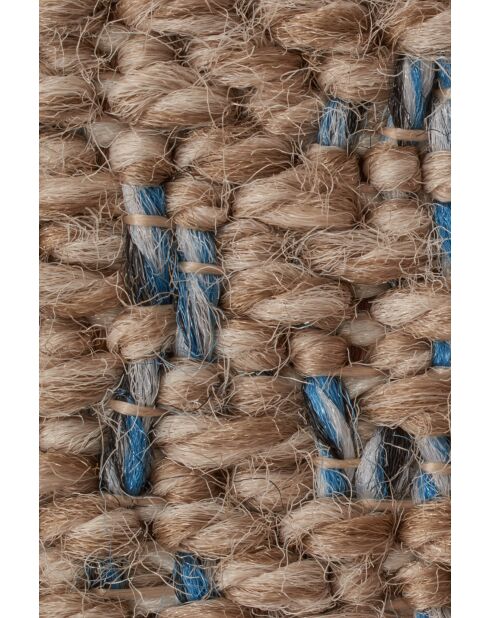Tappeto effetto juta TULUM 9041 beige/blu