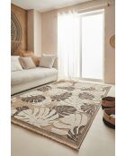 Tapis aspect jute TULUM 9062 beige/noir