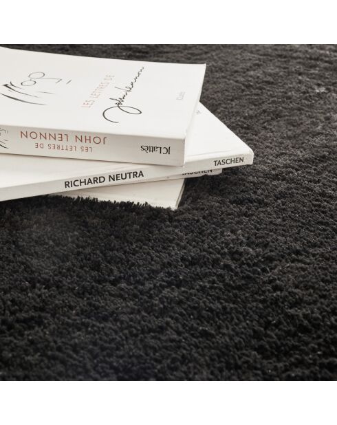 Tapis shaggy doux Cosy 902 uni noir