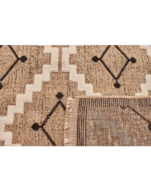 Alfombra con aspecto de yute TULUM 9041 beige/negro