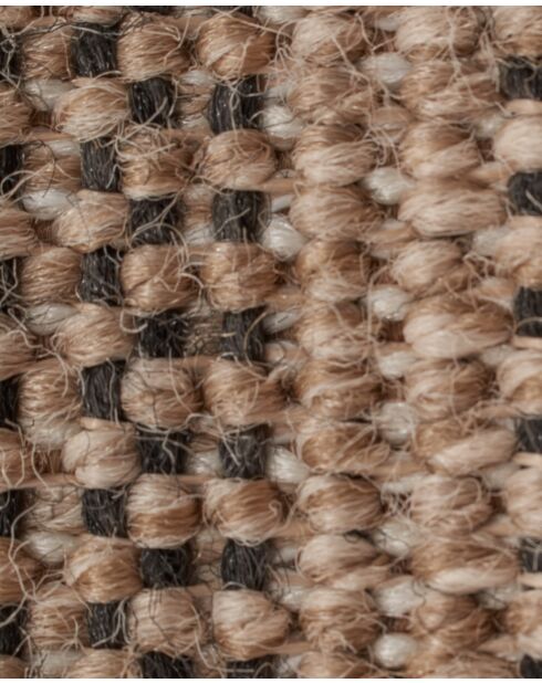 Tappeto effetto juta TULUM 9041 beige/nero