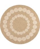 Fodera per cuscino Nature 8868, bianco/beige, effetto juta