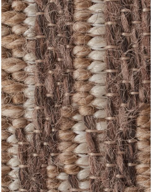 Tapis aspect jute TULUM 9048 marron