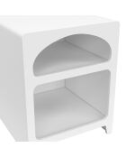 2 Tables de chevet organiques blanches - 40x40x50 cm