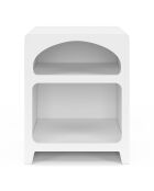 2 Tables de chevet organiques blanches - 40x40x50 cm