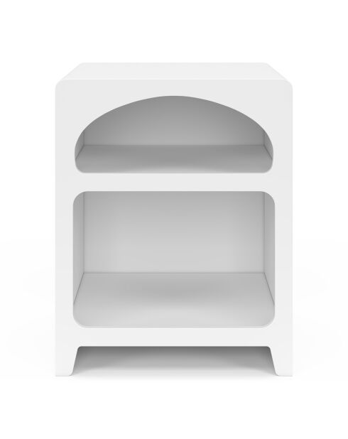 2 Tables de chevet organiques blanches - 40x40x50 cm