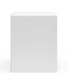 2 Tables de chevet organiques blanches - 40x40x50 cm