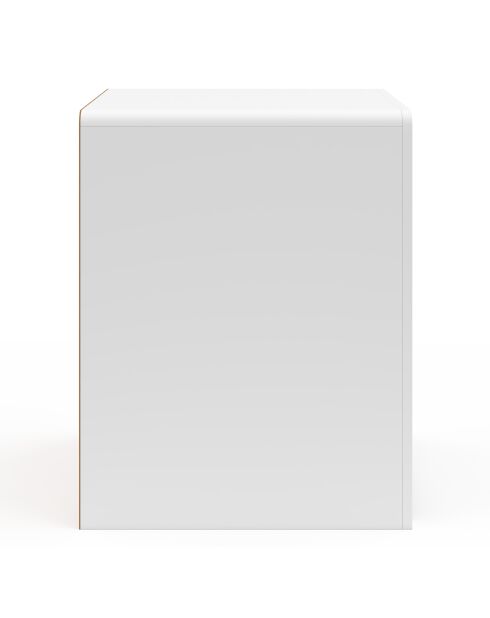 2 Tables de chevet organiques blanches - 40x40x50 cm