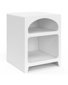 2 Tables de chevet organiques blanches - 40x40x50 cm