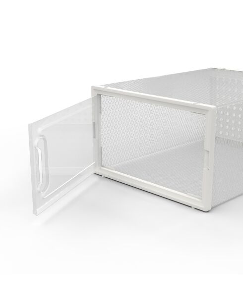 Cajas de almacenamiento de zapatos transparentes y apilables, juego de 12