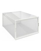 Cajas de almacenamiento de zapatos transparentes y apilables, juego de 12