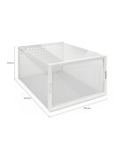 Cajas de almacenamiento de zapatos transparentes y apilables, juego de 12