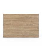 Lit coffre Sicilia avec sommier et tête de lit effet bois 140x190 cm