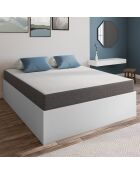Memory-Foam-Matratze, 20 cm dick, weiß und grau, 140 x 190 cm
